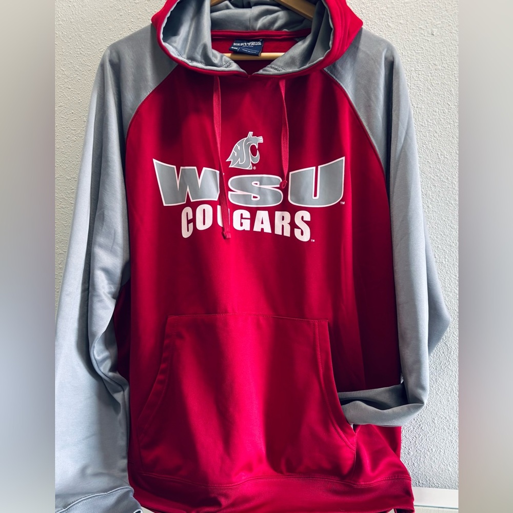 Campus Heritage WSU Cougars Red and Gray Hoodie (XXL)
